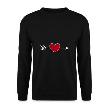 Saint-Valentin, Saint-Valentin, Saint-Valentin - Sweat-shirt Unisexe - noir - Devant - Alina (178cm) & Michal (187cm)
