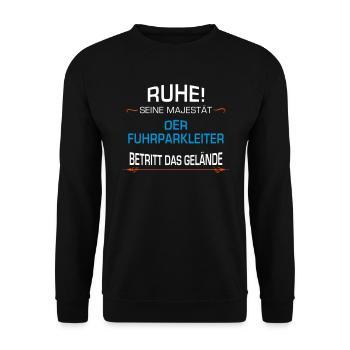 Fuhrparkleiter Beruf - Unisex Pullover - Schwarz - Vorne - Alina (178cm) & Michal (187cm)