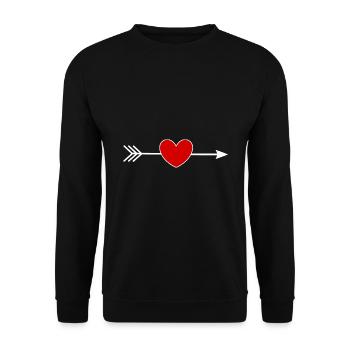 Red Heart - Unisex Sweatshirt - black - Front - Alina (178cm) & Michal (187cm)