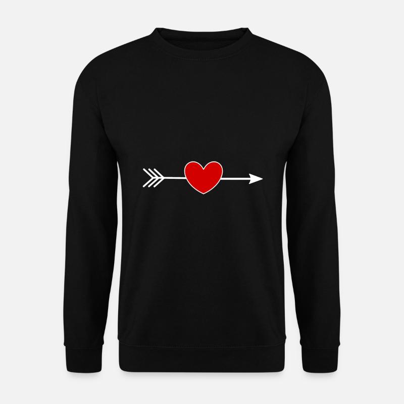 cœur rouge, St.Valentin - Sweat-shirt Unisexe - noir