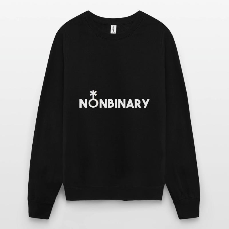 Non-binary non-binary non-binary gender symbol Unisex Sweatshirt