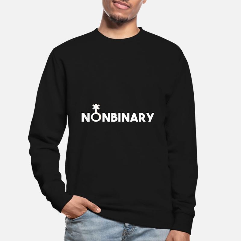 Non-binary non-binary non-binary gender symbol Unisex Sweatshirt