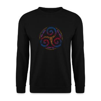 Triskele - Sweat-shirt Unisexe - noir - Devant - Alina (178cm) & Michal (187cm)