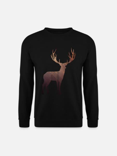 Herbstwald Hirsch - Unisex Pullover - Schwarz