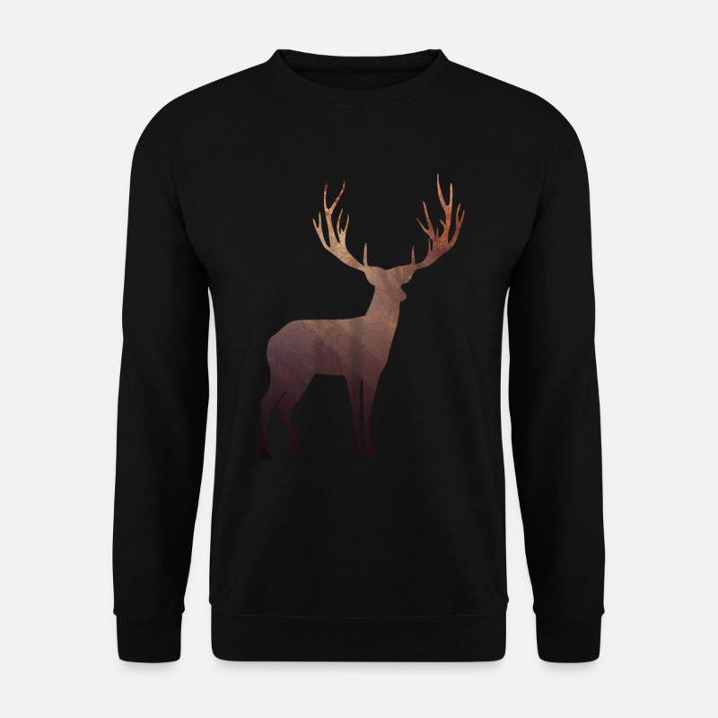 Autumn forest deer - Unisex Sweatshirt - black