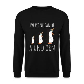 Famille de pingouins mignons - Sweat-shirt Unisexe - noir - Devant - Alina (178cm) & Michal (187cm)