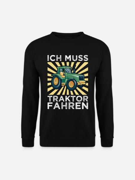 Kinder Traktor vintage - Unisex Pullover - Schwarz