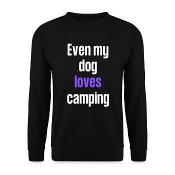 Même mon chien aime le camping - Sweat-shirt Unisexe - noir - Devant - Alina (178cm) & Michal (187cm)