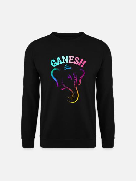 GANESH ELEPHANT GO Happy Ganesh Chaturthi - Sweat-shirt Unisexe - noir