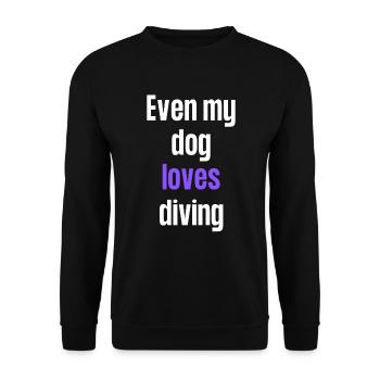 Even my cat loves diving. - Unisex Sweatshirt - black - Front - Alina (178cm) & Michal (187cm)