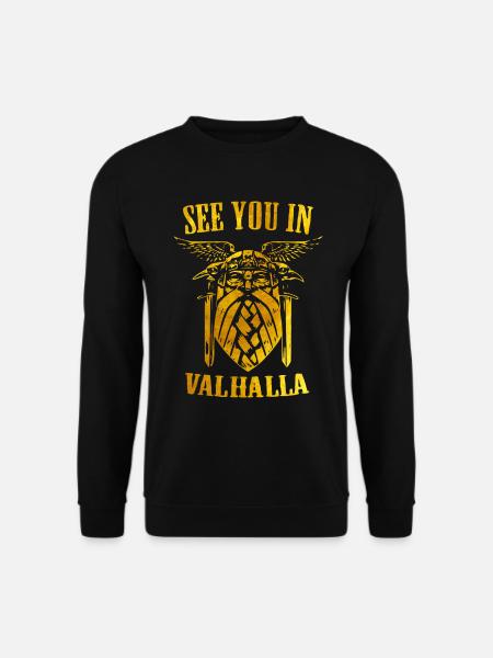 Wikinger Odin Walhalla nordisch - Unisex Pullover - Schwarz
