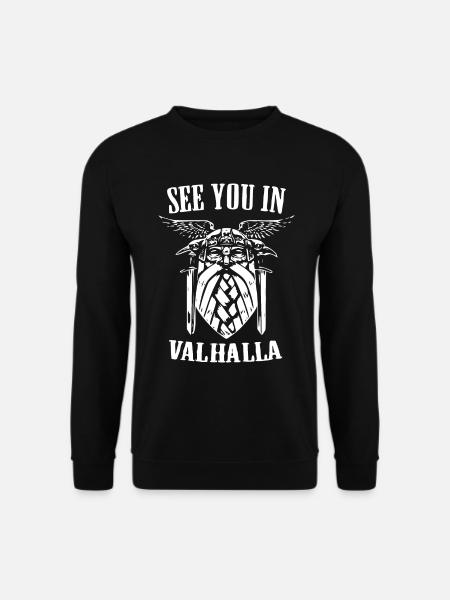 Wikinger Odin Walhalla nordisch - Unisex Pullover - Schwarz