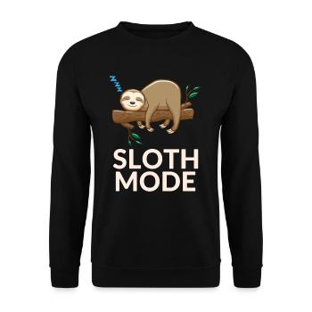 sloth - Unisex Sweatshirt - black - Front - Alina (178cm) & Michal (187cm)