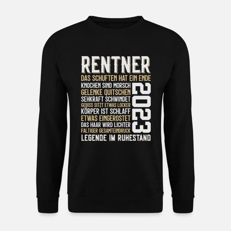 LUSTIG RENTNER 2023 RUHESTAND RENTE - Unisex Pullover - Schwarz