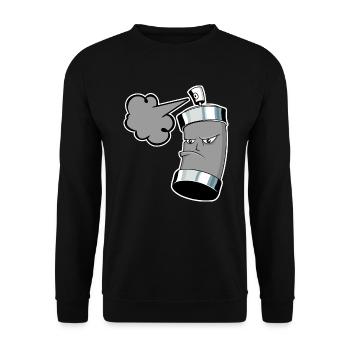 Pulvérisation de bombe graffiti avec spray - Sweat-shirt Unisexe - noir - Devant - Alina (178cm) & Michal (187cm)