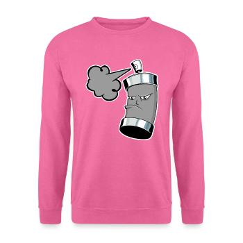 Pulvérisation de bombe graffiti avec spray - Sweat-shirt Unisexe - rose - Devant