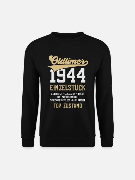 OLDTIMER 1944 EINZELSTÜCK 82. GEBURTSTAG - Unisex Pullover - Schwarz