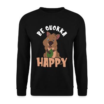 Quokka - Unisex Sweatshirt - black - Front - Alina (178cm) & Michal (187cm)