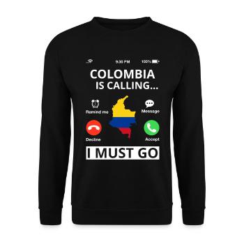 Drapeau Colombie Drapeau colombien vintage - Sweat-shirt Unisexe - noir - Devant - Alina (178cm) & Michal (187cm)