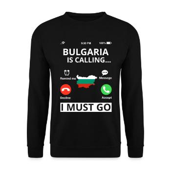 Bulgaria Flag Bulgarian flag Golden Sands - Unisex Sweatshirt - black - Front - Alina (178cm) & Michal (187cm)