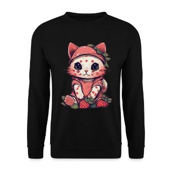 Cadeau de chat Ragamuffin - Sweat-shirt Unisexe - noir - Devant - Alina (178cm) & Michal (187cm)