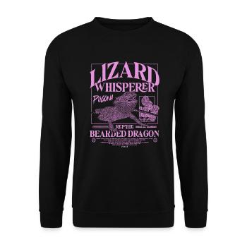 Bartagame Bartagamen Echsenflüsterer - Unisex Pullover - Schwarz - Vorne - Alina (178cm) & Michal (187cm)