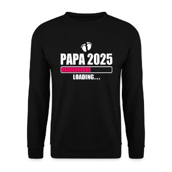 Papa 2025 - Unisex Sweatshirt - black - Front - Alina (178cm) & Michal (187cm)