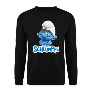 Le logo schtroumpf Schlaubi - Sweat-shirt Unisexe - noir - Devant - Alina (178cm) & Michal (187cm)