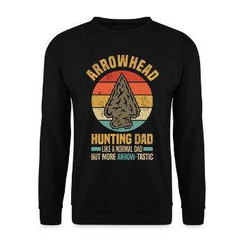 Pfeilspitzen Sammeln | Arrowhead Hobby Geschenke - Unisex Pullover - Schwarz - Vorne - Alina (178cm) & Michal (187cm)