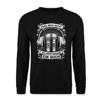 Audio book - Unisex Sweatshirt - black - Front - Alina (178cm) & Michal (187cm)