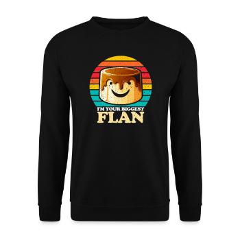 I’m Your Biggest Flan - Amateur de desserts drôles - Sweat-shirt Unisexe - noir - Devant - Alina (178cm) & Michal (187cm)