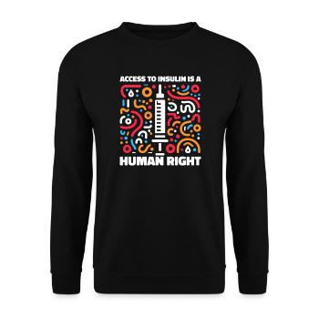 Access To Insulin Is A Human Right - Unisex Sweatshirt - black - Front - Alina (178cm) & Michal (187cm)