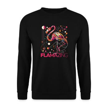 Flamazing - Perfect Gift for Animal Lovers - Unisex Sweatshirt - black - Front - Alina (178cm) & Michal (187cm)