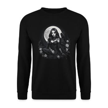 Conception Dark Wave - Sweat-shirt Unisexe - noir - Devant - Alina (178cm) & Michal (187cm)