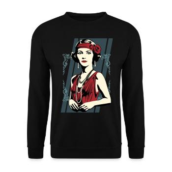 Flappers Mädchen AURORE - Unisex Pullover - Schwarz - Vorne - Alina (178cm) & Michal (187cm)