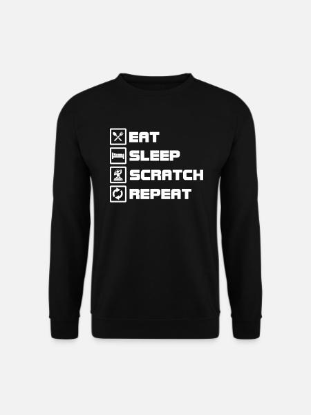 eat sleep scratch repeat DJ - Unisex Sweatshirt - black