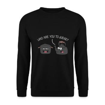 Cauldron upset about pot gift idea Kitchen utensils - Unisex Sweatshirt - black - Front - Alina (178cm) & Michal (187cm)