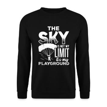 Skydive parasail brolly harness bailer side-slip - Unisex Pullover - Schwarz - Vorne - Alina (178cm) & Michal (187cm)