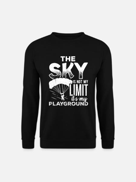 Skydive parasail brolly harness bailer side-slip - Sweat-shirt Unisexe - noir