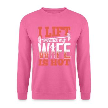 Powerlifter conditioning rehearsal hygienic - Sweat-shirt Unisexe - rose - Devant