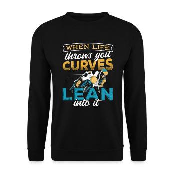 Motorcycle motorcycle vehicle scooter - Sweat-shirt Unisexe - noir - Devant - Alina (178cm) & Michal (187cm)