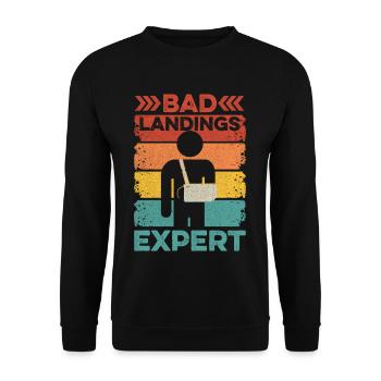 Armbruch Spruch für deinen Freund mit einem - Unisex Pullover - Schwarz - Vorne - Alina (178cm) & Michal (187cm)