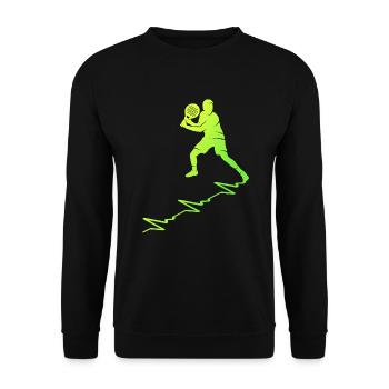 Joueur de Padel Joueur de Tennis Heart Line Padel Padel Joueur de Padel - Sweat-shirt Unisexe - noir - Devant - Alina (178cm) & Michal (187cm)