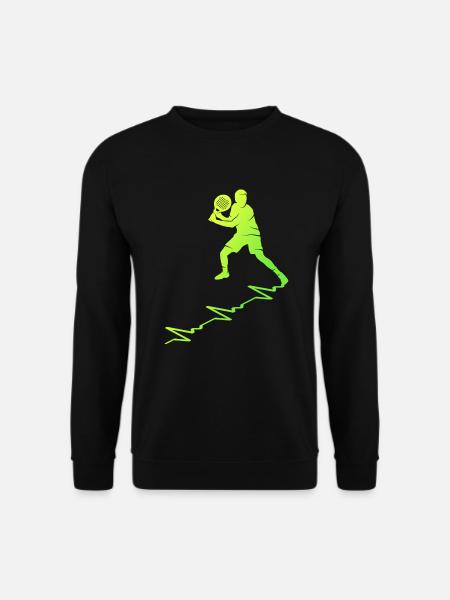 Padel-Tennis Spieler Herzlinie Padel Padelspieler - Unisex Pullover - Schwarz