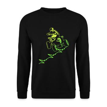 Quad Bike Offroad Heart Line Quad Bike ATV - Unisex Sweatshirt - black - Front - Alina (178cm) & Michal (187cm)