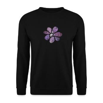 Blossom Flower - Unisex Sweatshirt - black - Front - Alina (178cm) & Michal (187cm)