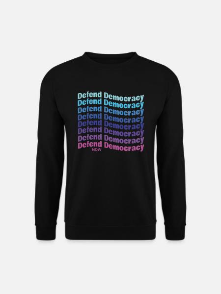 Defend Democracy Gradient - Unisex Sweatshirt - black