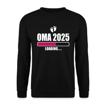 Oma 2025 - Unisex Pullover - Schwarz - Vorne - Alina (178cm) & Michal (187cm)