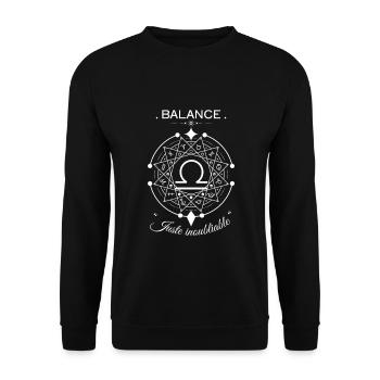 Balance Juste Inoubliable B - Sweat-shirt Unisexe - noir - Devant - Alina (178cm) & Michal (187cm)