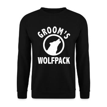 Grooms Wolfpack shirt | Bachelor Party Group Shirt - Sweat-shirt Unisexe - noir - Devant - Alina (178cm) & Michal (187cm)